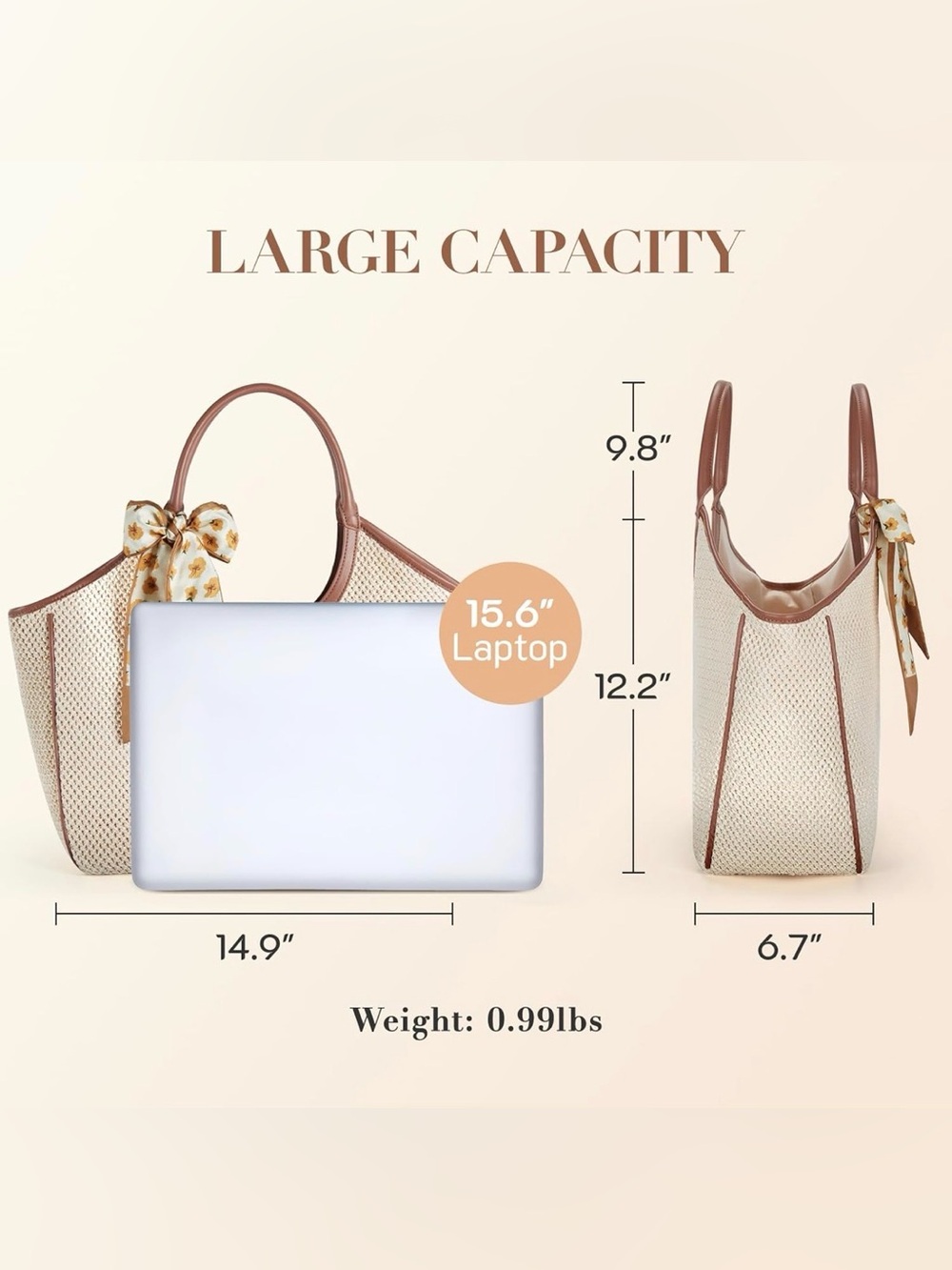 NWT. Summer bag for beach, festivals, office, school or daily errands - Picture 4 of 7